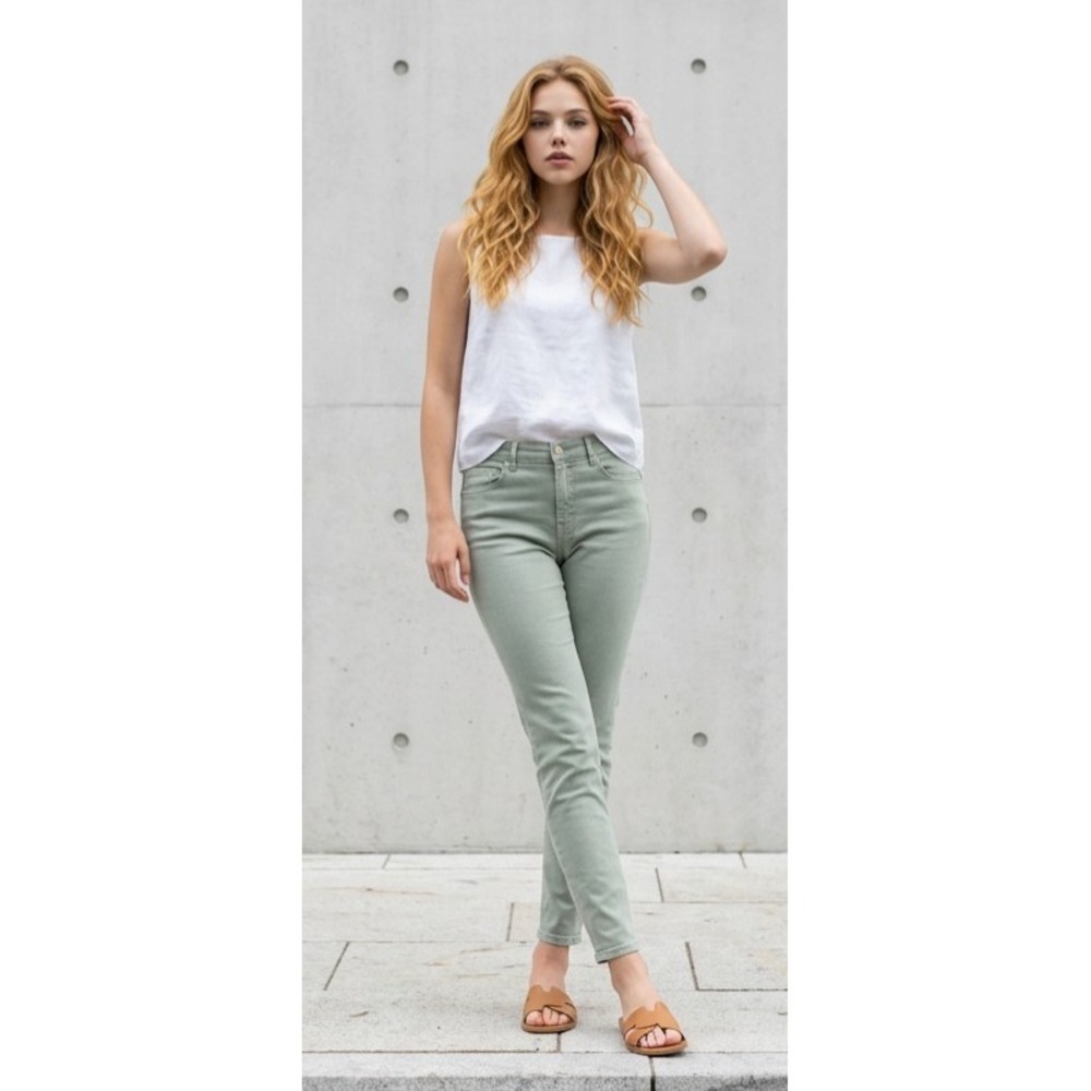 Vineyard Vines High Rise Skinny Seafoam Green Stretch Jeans Womens Size 12